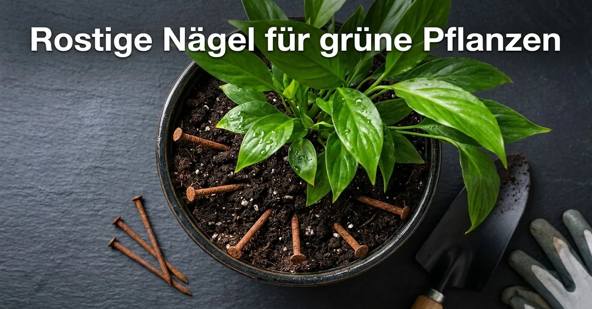 Rostige Nägel in der Blumenerde: Nutzen und Wirkung des alten Gärtner-Hausmittels