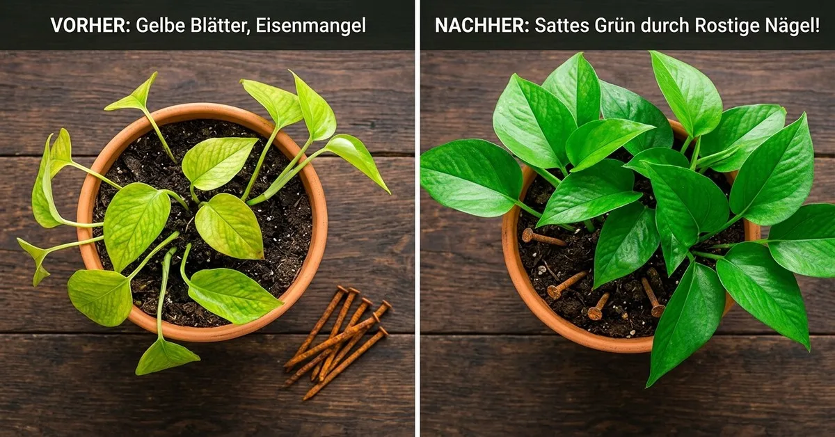 Eisenversorgung für Zimmerpflanzen: Wie rostige Nägel in der Erde wirken