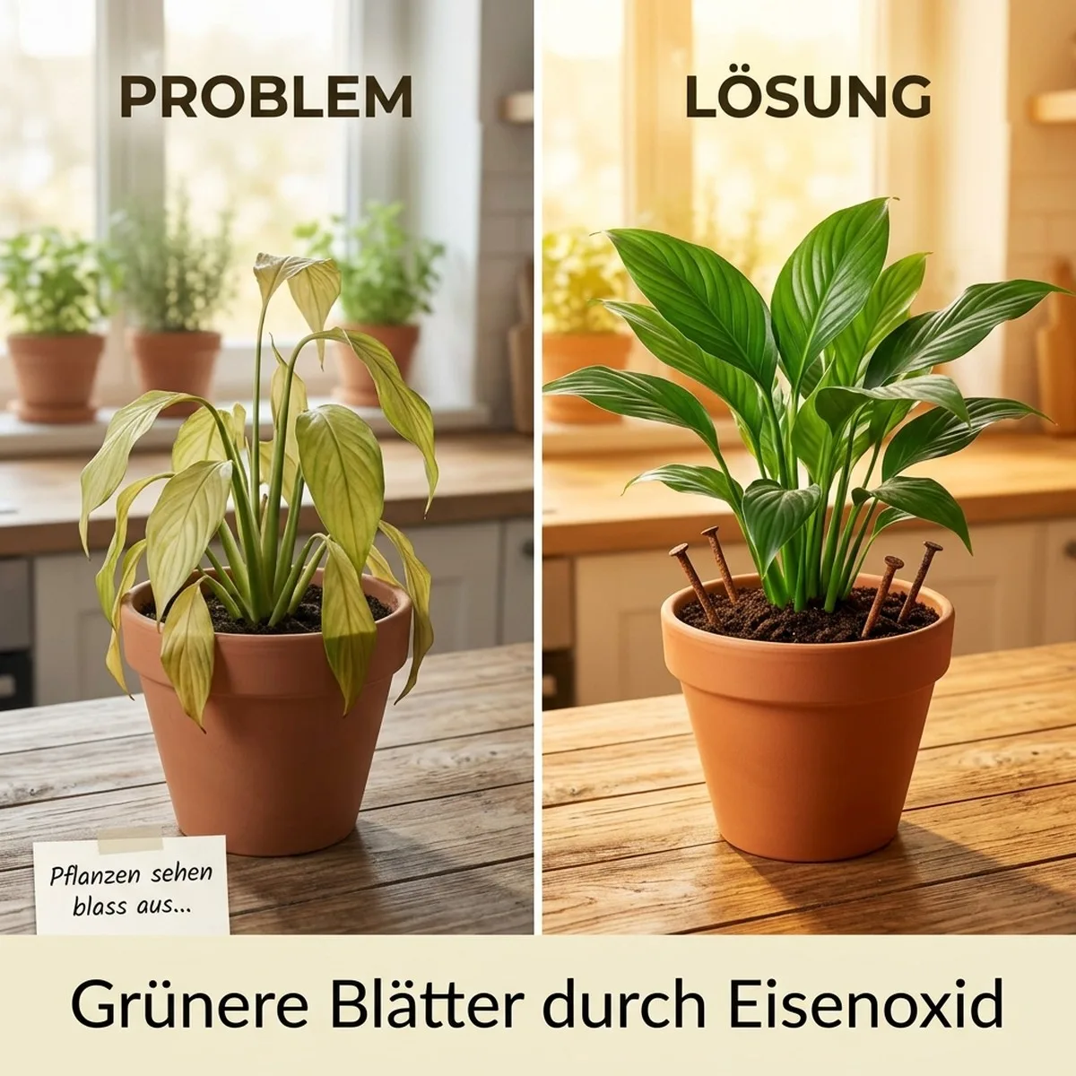 Eisenmangel bei Pflanzen ausgleichen: Warum Gärtner rostige Nägel nutzen