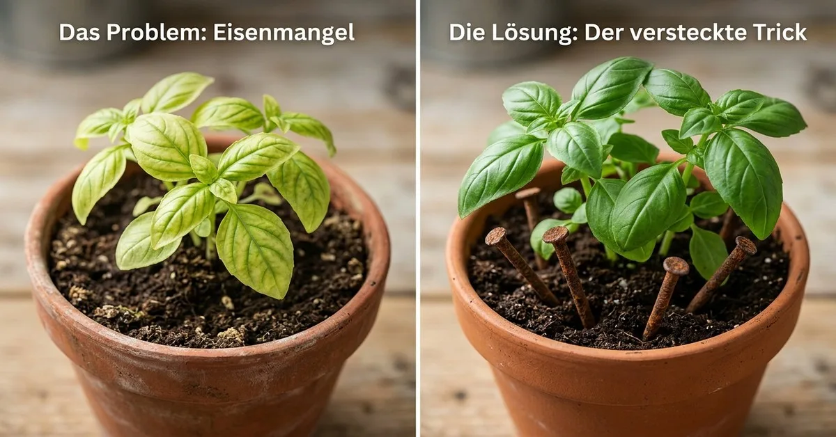 Eisenmangel bei Pflanzen ausgleichen: Warum Gärtner rostige Nägel nutzen