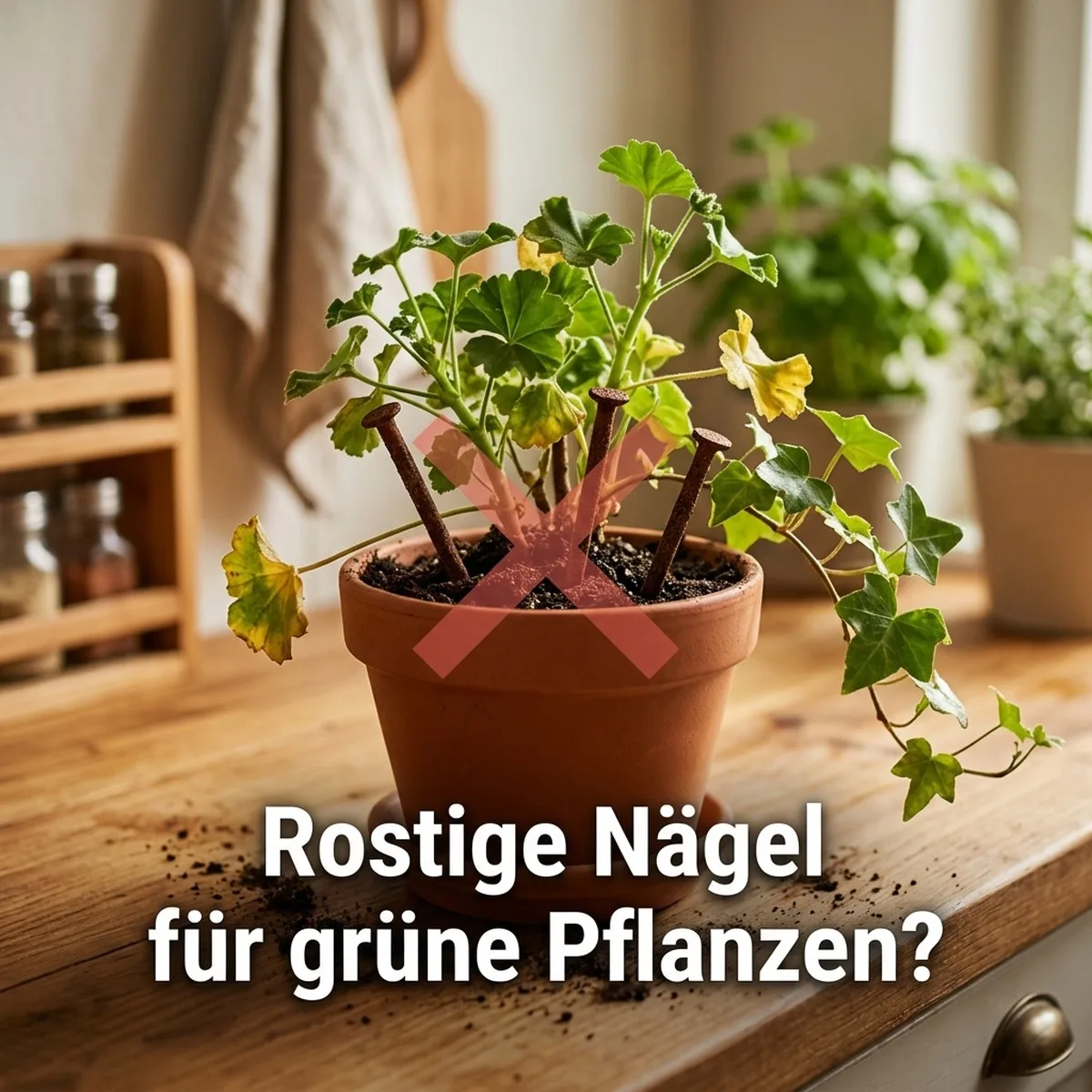 Eisenmangel bei Zimmerpflanzen: Warum Gärtner rostige Nägel in die Blumenerde stecken