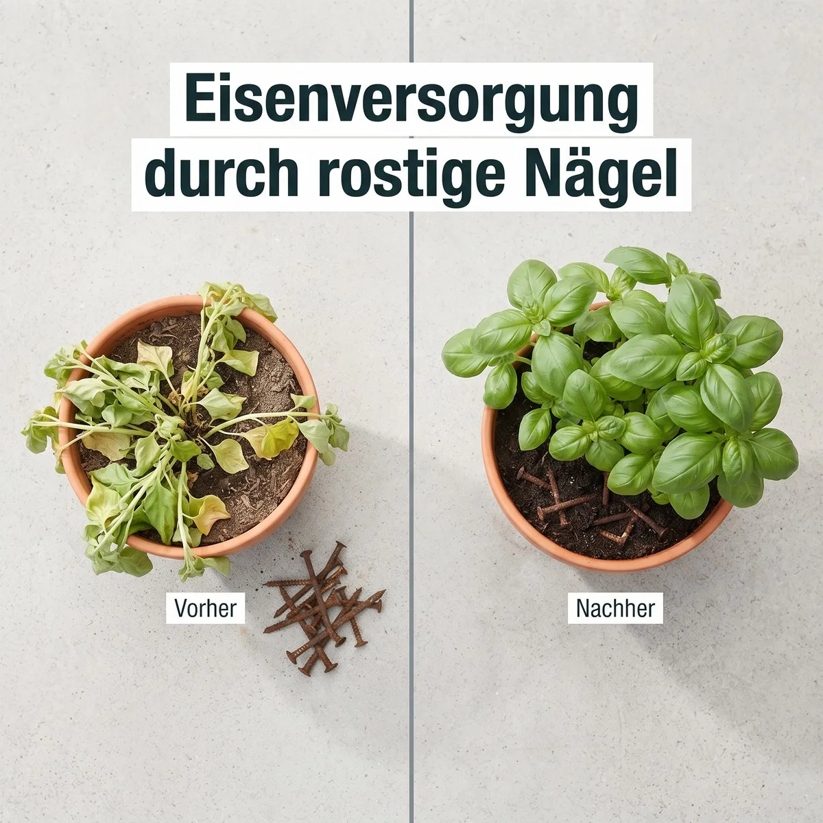 Warum Gärtner rostige Nägel in die Blumenerde stecken: Die wissenschaftliche Erklärung