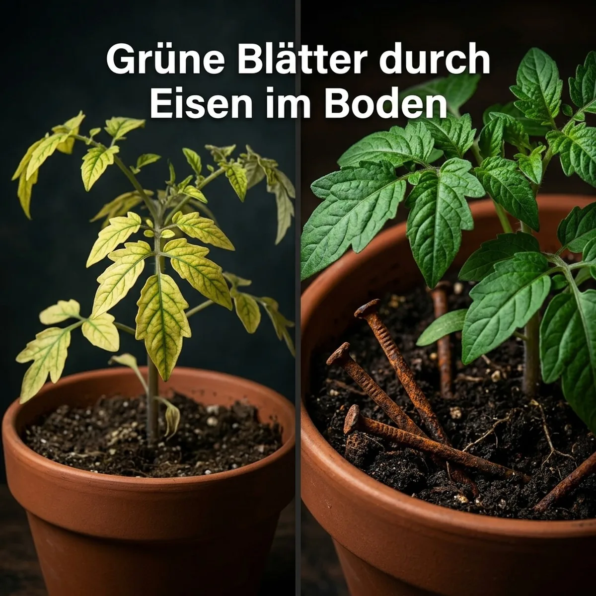 Wie rostige Nägel in der Erde das Pflanzenwachstum beeinflussen